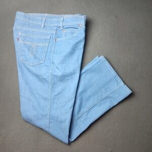 Vintage Levis Action Jeans Mens 38x30 Light Blue Straight Stretch Denim USA 90s